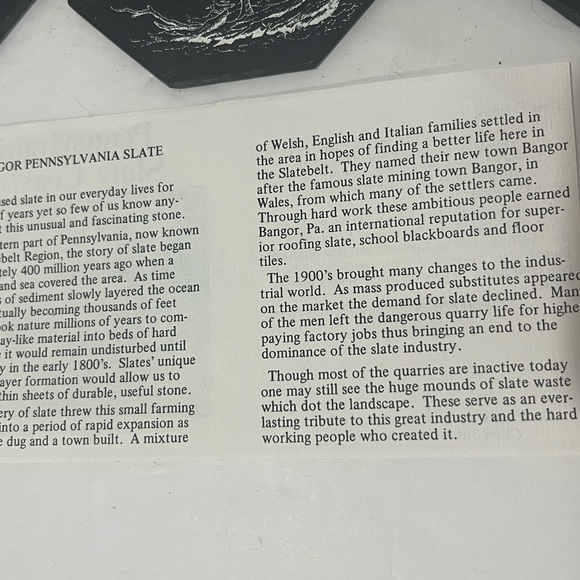 6 pcs PENNSYLVANIA SLATE COASTERS- Wild Turkey/Bird Design by Copozzolo Bros. - Picture 3 of 4